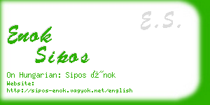 enok sipos business card